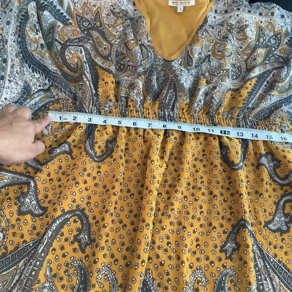 Speed Control New York Paisley Print Tunic Dress Kaftan Cover Up L - Picture 10 of 13